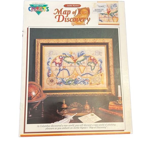 Color Charts #11102 Map of Discovery Cross Stitch Leaflet - Picture 1 of 4